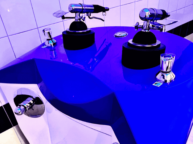 urządzenie do zabiegu biczy szkockich - widzimy gotowe dysze do sprężonej wody