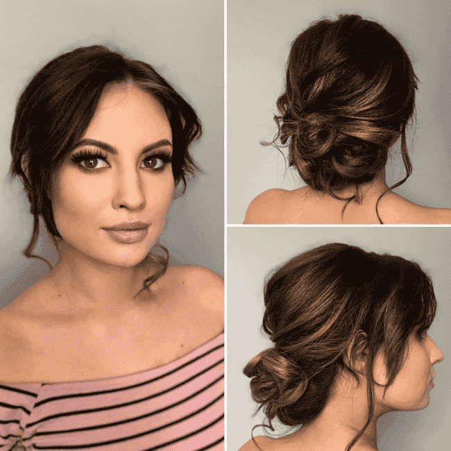 modelka z gotowym makijażem i stylizacją włosów